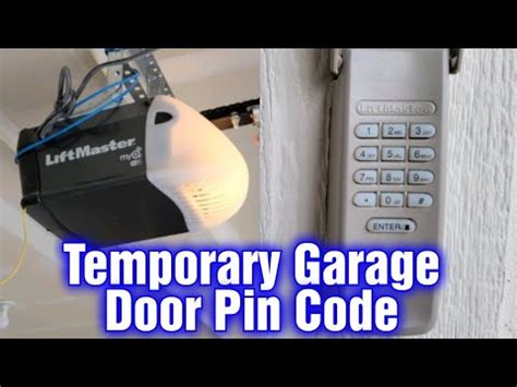 The temporary PIN can be set for a number of hours or a number of door openings. . Liftmaster delete temporary pin